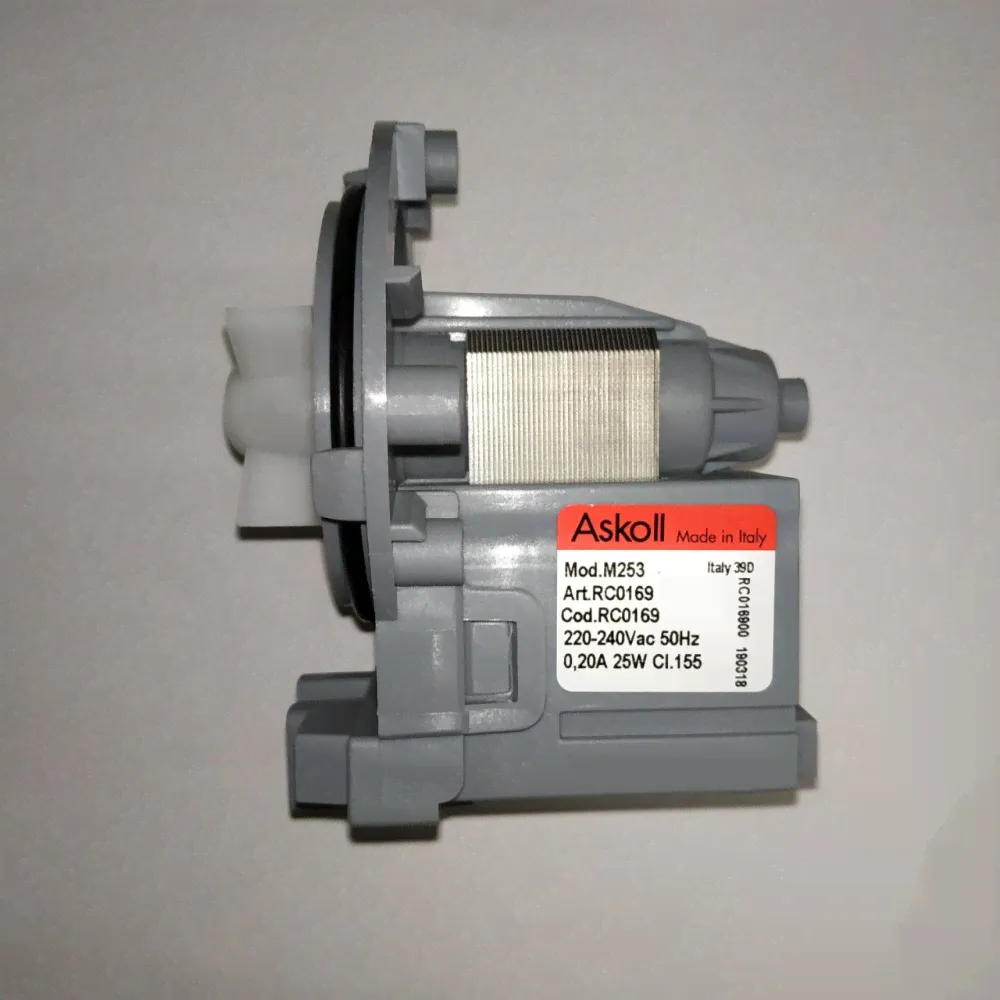 AV5427 Сливной насос Askoll M253 25W на 3 винтах, клеммы вместе спереди-1